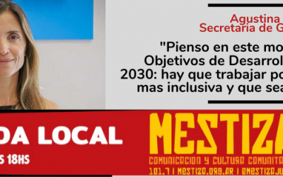 “Pienso en este momento en los Objetivos de Desarrollo Sostenible 2030: hay que trabajar por una ciudad mas inclusiva y que sea sostenible”