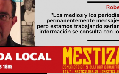 “Los medios y los periodistas recibimos permanentemente mensajes por privado, pero estamos trabajando seriamente, toda la información se consulta con los organismos oficiales”