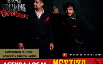 Sebastián Muñoz. Tetrabrick Cuatro Ladris, con las novedades del streaming del sábado 12